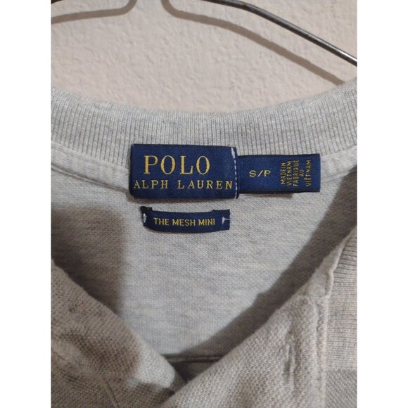 Polo Ralph Lauren The Mesh Mini Short Sleeve Dress Women's Small S Gray - Picture 4 of 10